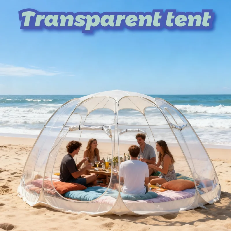 Large Instant Pop-Up Bubble Tent Weatherproof Outdoor Igloo Oversize Camping Pod Patio Screen House Cold Protection