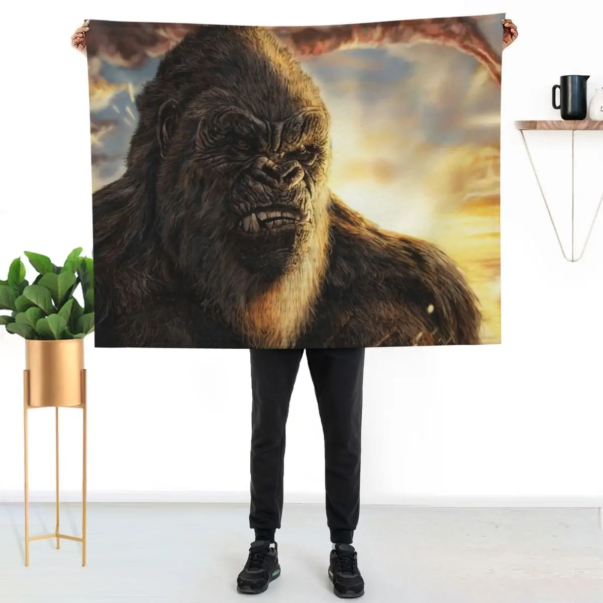 King Kong Throw Blanket Wrinkle Resistant Lightweight Blanket
