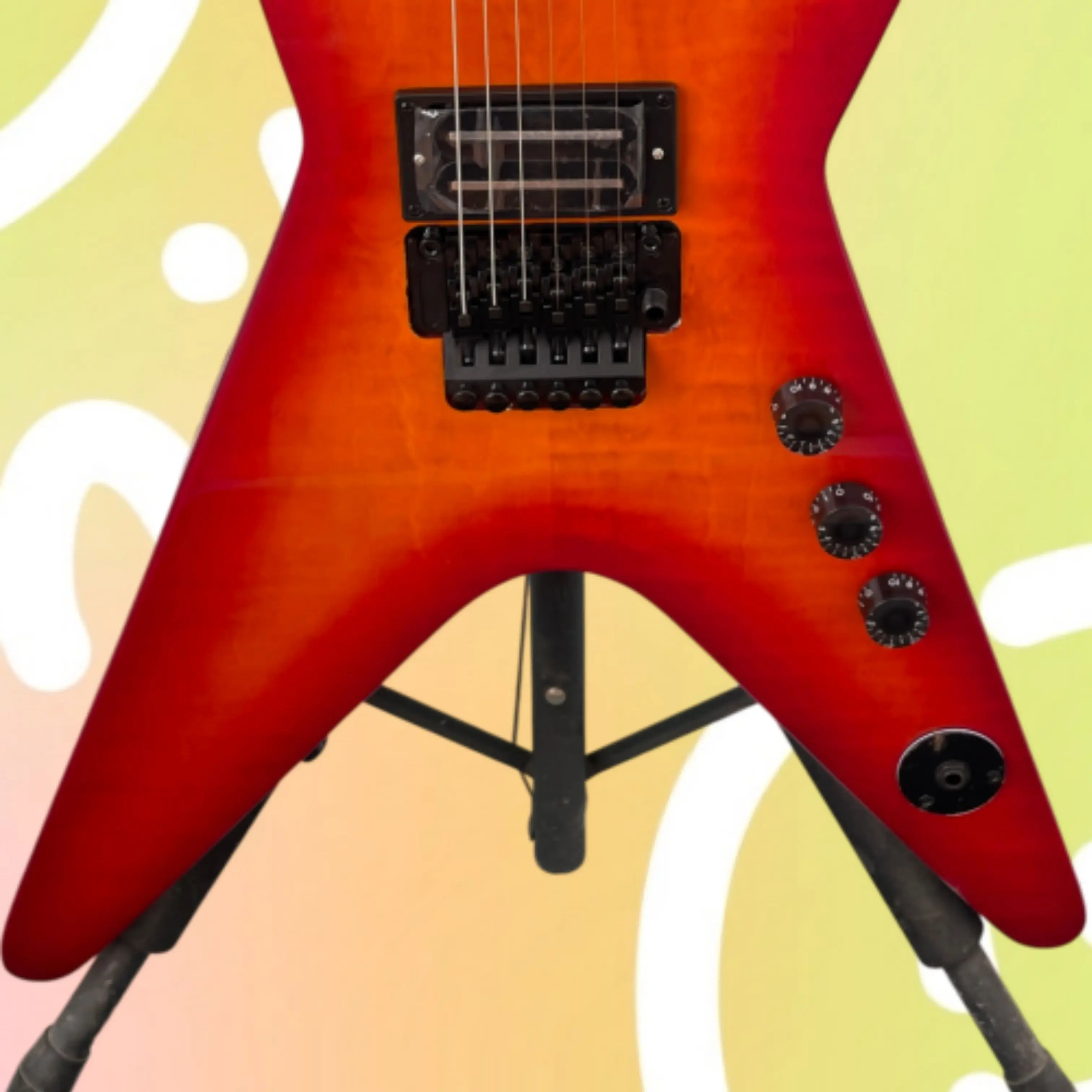 CS 6-String Electric Guitar, Three-Knob Volume & Tone Control, Tremolo System Guitars, Outstanding Stage Visual Appeal Guitarra