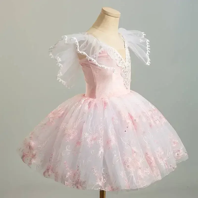 Pink Princess Professional Ballet Skirt Children's Romantic Picture Performance Clothing Ballet Skirt Modern Dance Clothing