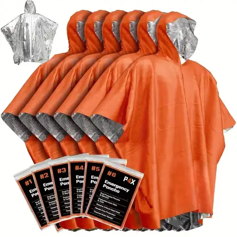 Outdoor Emergency Insulation Raincoat Multifunctional First Aid Raincoat Life Blanket Rainproof and Cold Resistant Dual-purpose