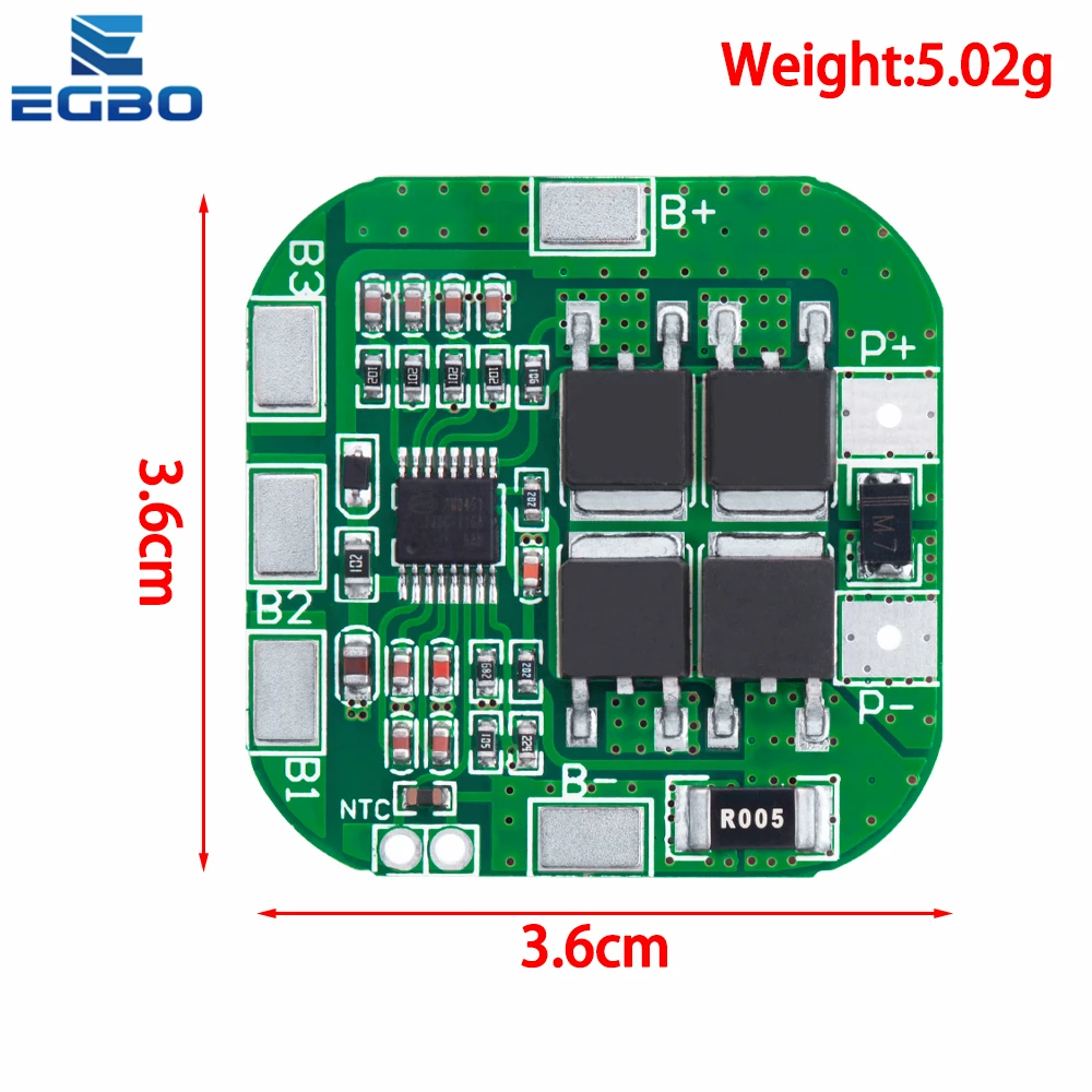 EGBO 4S 14.8V / 16.8V 20A peak li-ion 4 BMS PCM battery protection board bms pcm for lithium LicoO2 Limn2O4 18650 li battery