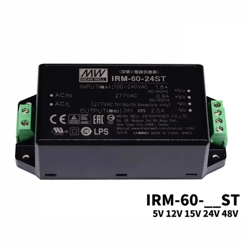 IRM-60-5 IRM-60-12 IRM-60-15 IRM-60-24 IRM-60-48 IRM-60-5ST IRM-60-12ST IRM-60-24ST PCB-Mount Green Power Module