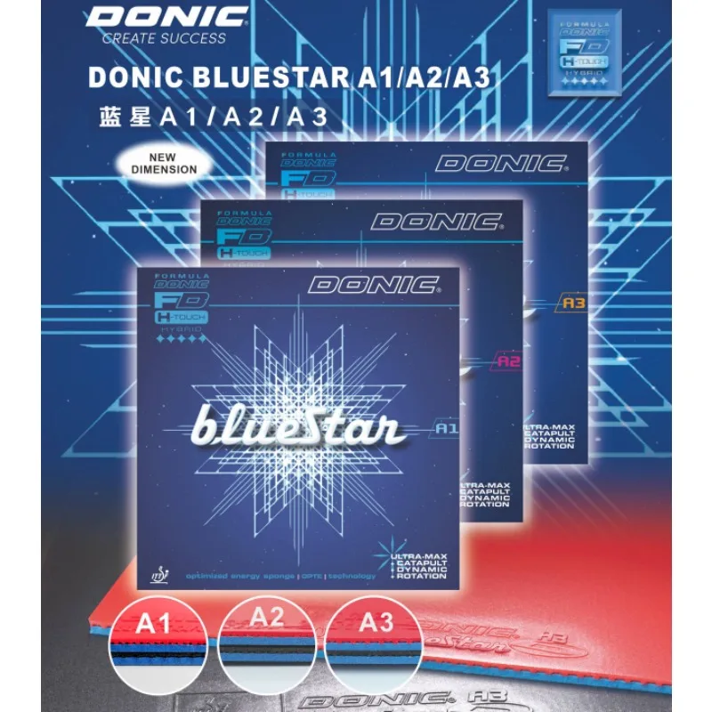 

Authentic DONIC Blue Star A1 adhesive reverse glue BLUESTAR table tennis racket internal rubber A2/A3 fine sponge