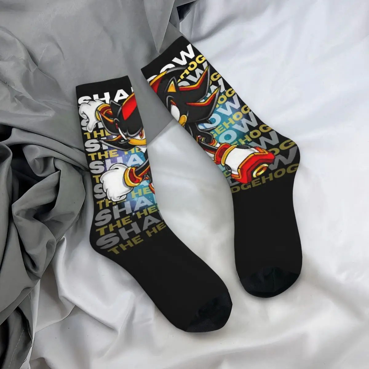 Shadows The Hedgehog Theme All Season Socks Merch for Men Women Cozy Dress Socks