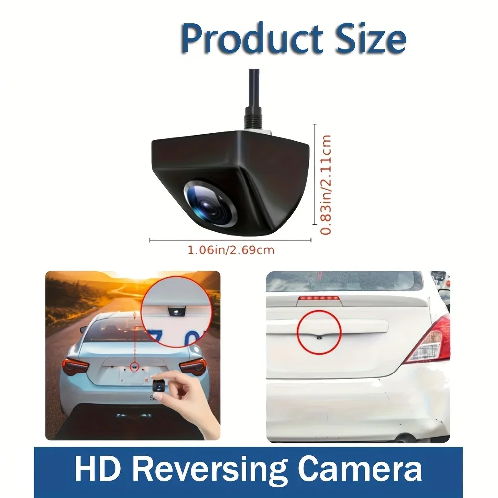 HD Night Vision Backup Camera with Wide Angle Metal Reverse Rear View,for Fit on Cars, SUVs,Trucks,RVs - Enhances Driving Safety