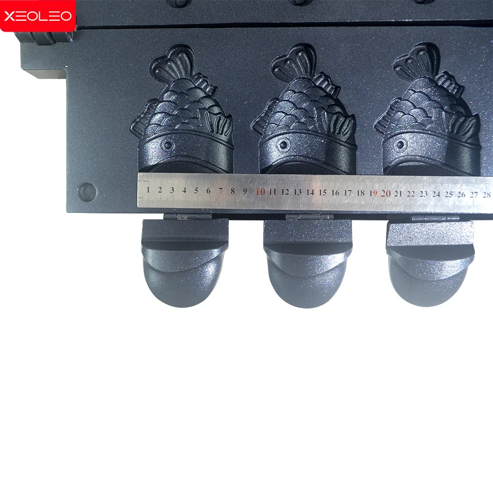 XEOLEO 4 pezzi bocca aperta a forma di pesce stampo per waffle Taiyaki piastra antiaderente