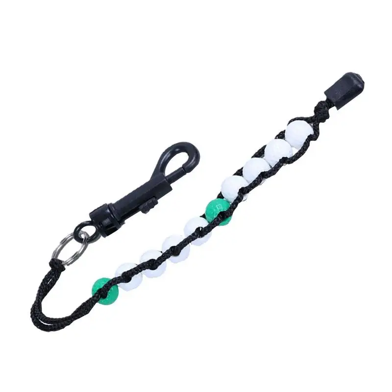 Golf Stroke Score Counter With Golf Bead Chain Stroke Bead Counter Bracelet With Simple Clip Nylon Woven Rope Golf Training Aids