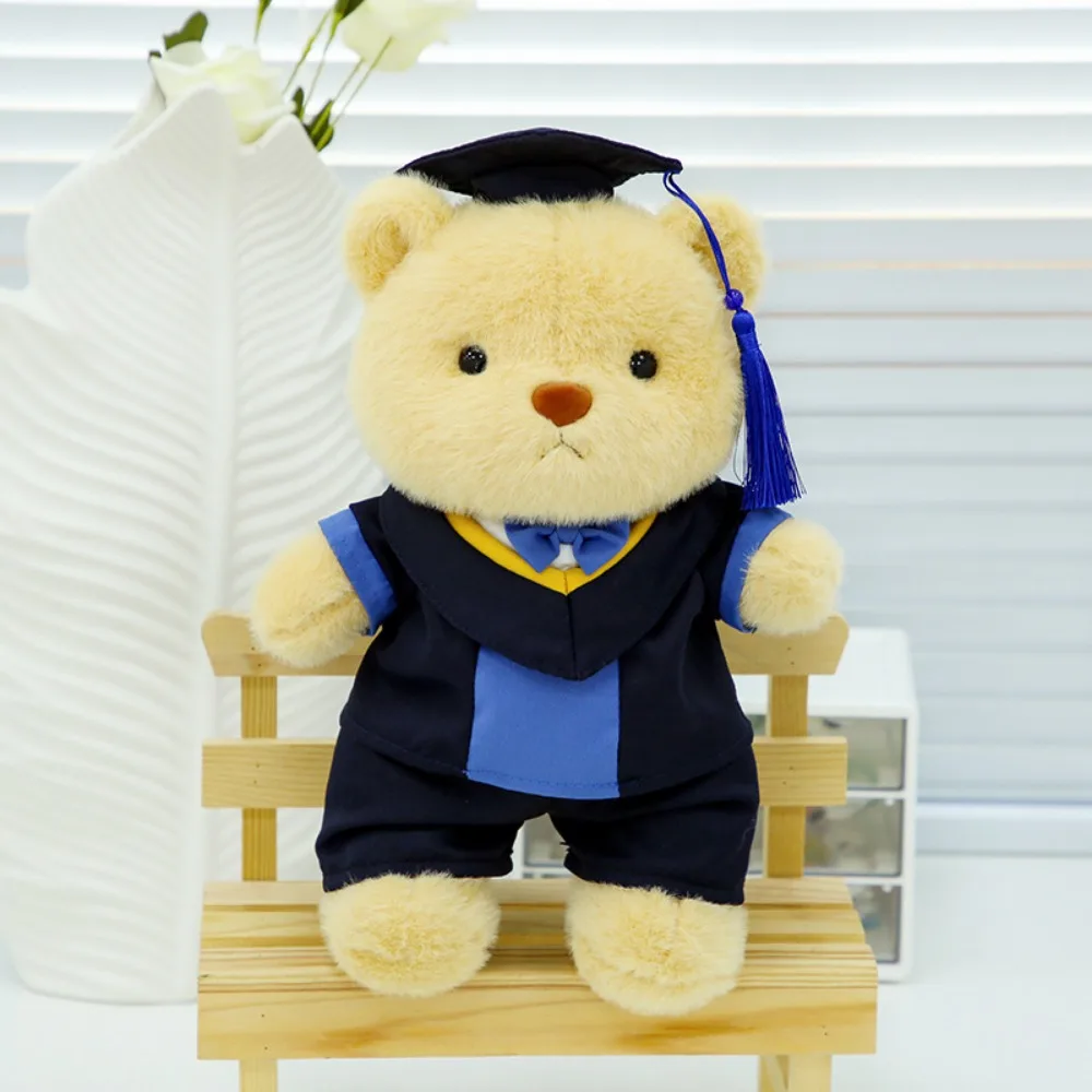 

Съемная верхняя одежда, кепка доктора, выпускная кукла-медведь с докторской шляпой, униформа доктора, плюшевая игрушка холостящего медведя, сидящая 30 см