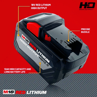 Milwaukee M18 18V 12Ah 21700 Rechargeable Battery-M18B12/M18HB12,Stable Power Supply,High Capacity,Long-Lasting for Power Tools