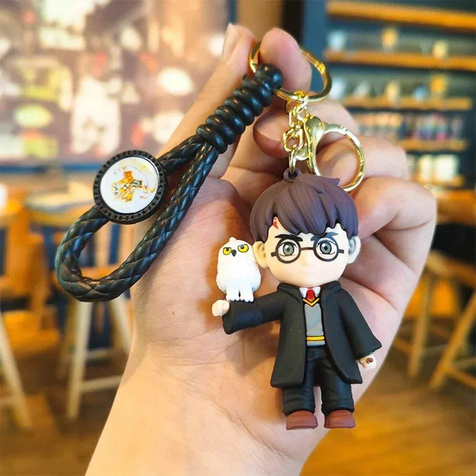 Hot Movie Harry Potter 3DKawaii Magician PVC Key Chain Backpack Pendant Doll Ron Weasley Figure Pendant Model for Kid Gift