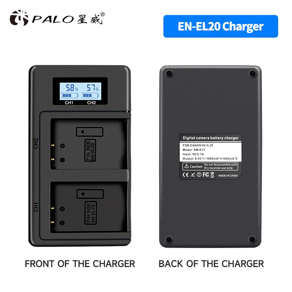 

EN-EL20a EN-EL20 Charger LCD Display for Nikon EN EL20 EL20a Coolpix P1000, 1 j1, 1 J2, 1 J3, 1 S1, 1 V3, A, A 1, AW1, DL24-500