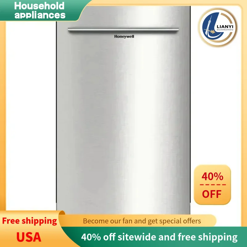 غسالة أطباق BELLHoneywell مقاس 18 بوصة مع 8 إعدادات للأماكن، و6 برامج غسيل، وحوض من الفولاذ المقاوم للصدأ، وUL/Energy Star-Stainless Steel، علي