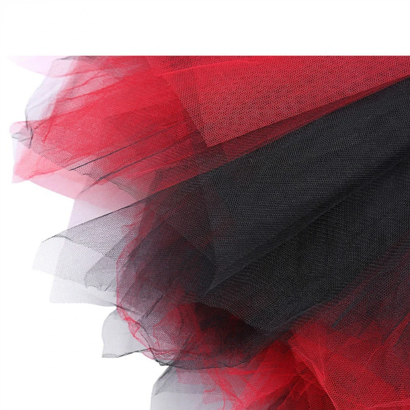 Tüll Kurze Brautkleider Petticoats für Vintage Braut Unterrock Krinoline Petticoat Puffy Ballkleid Rockabilly Tutu Rock Rot Schwarz