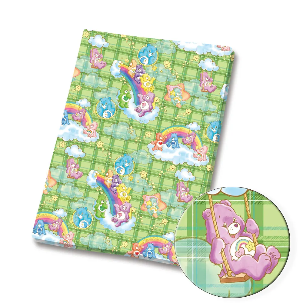 140x50CM Cartoon fabric DIY Care bears Cartoon Polyester/100Cotton/satin Fabric Patchwork Tissue Kid Sewing Doll Curtain44623 - view 3
