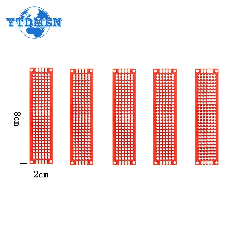 5PCS PCB Board Protoboard Red Double Sided Prototype Board 2x8cm 4x6cm 5x7cm Circuit Boards DIY Electronic Kit