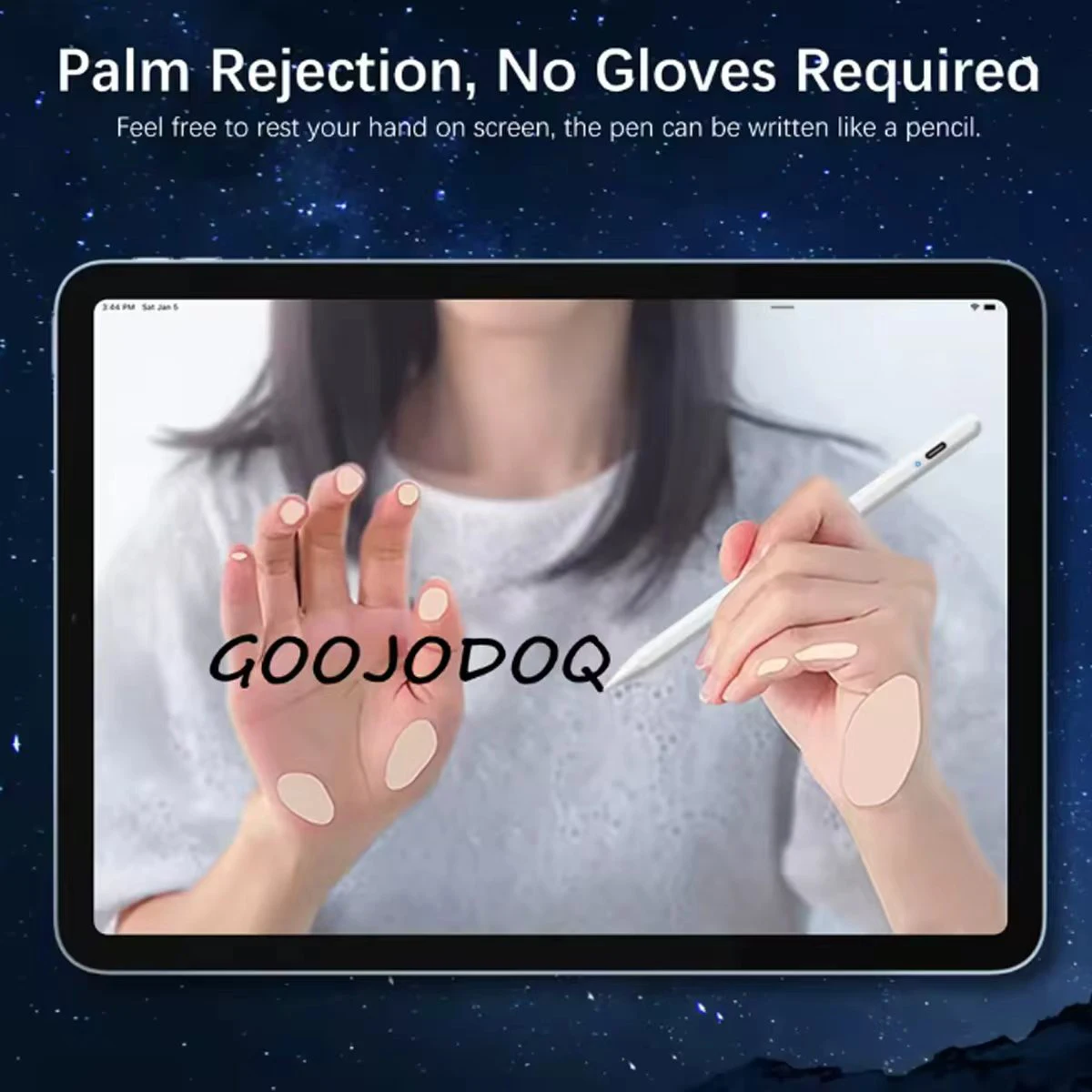 Apple iPad 2018-2025용 연필, 기울기 감지 기능, 픽셀 정밀도, iPad 11/10/9/8 Pro 12.9/11/13인치 M4, Air 4/5용 스타일러스 펜