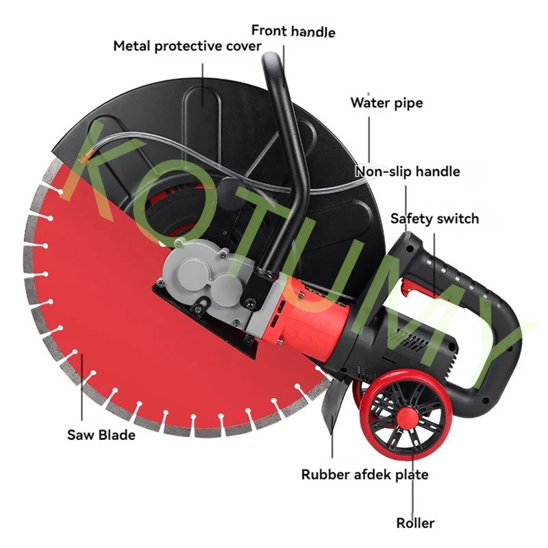 6000W Brushless Wall Cutting Machine Reinforced Concrete High-power Portable Multifunctional Wall Opening Machine Stone Cutter