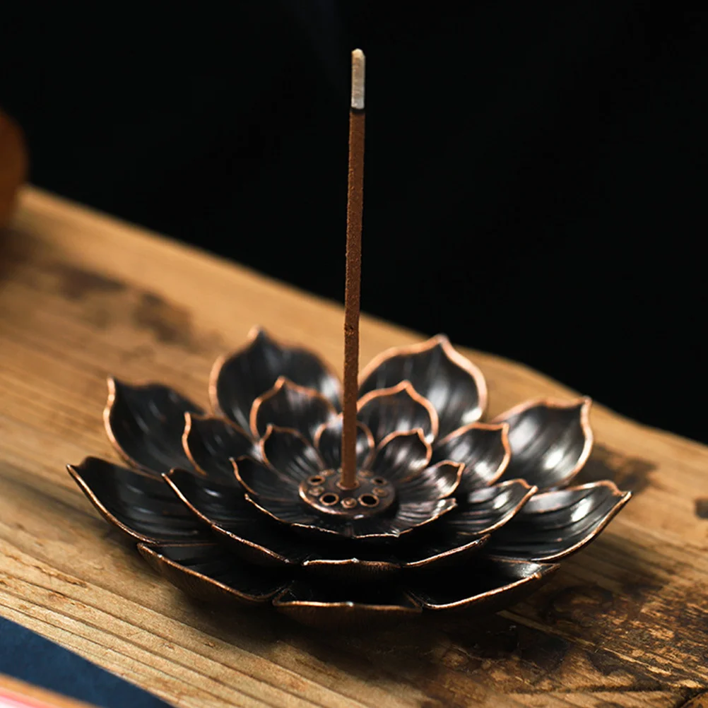 

1Pcs Incense Burner Lotus Flower Design Ceramic Aroma Therapy Holder Classic Decor for Bedroom Living Room Kitchen Meditation