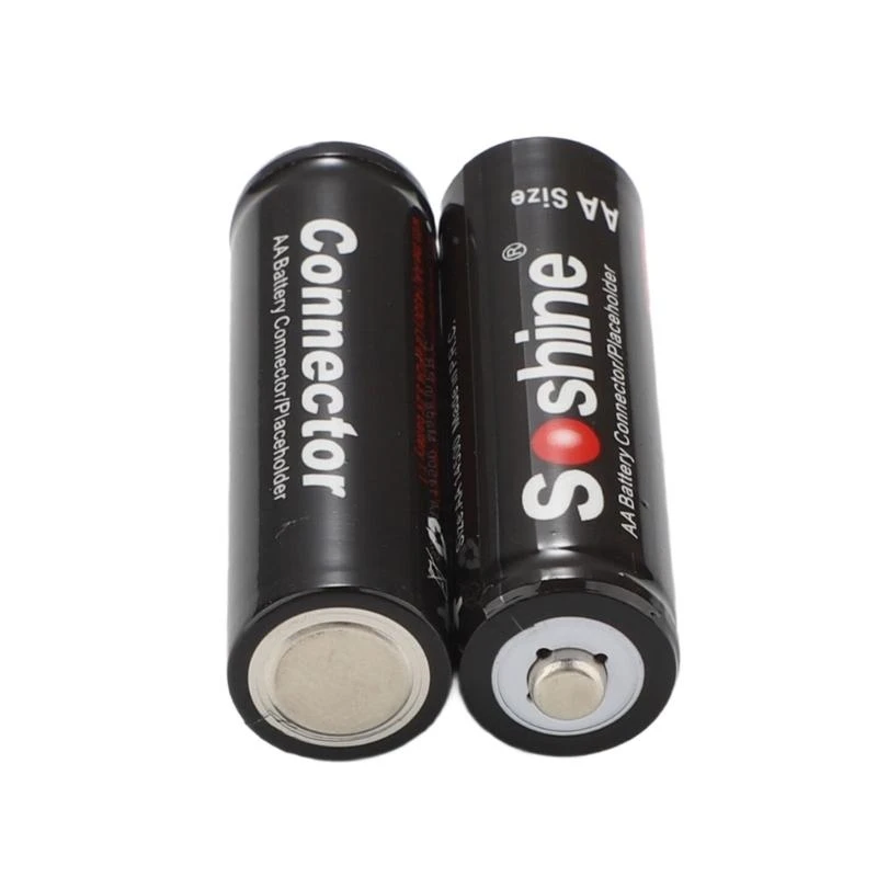 交換AAダミーバッテリーシェル14500 LR6 AM3 AAバッテリープレースホルダー、機器、LEDライトアプリケーション用