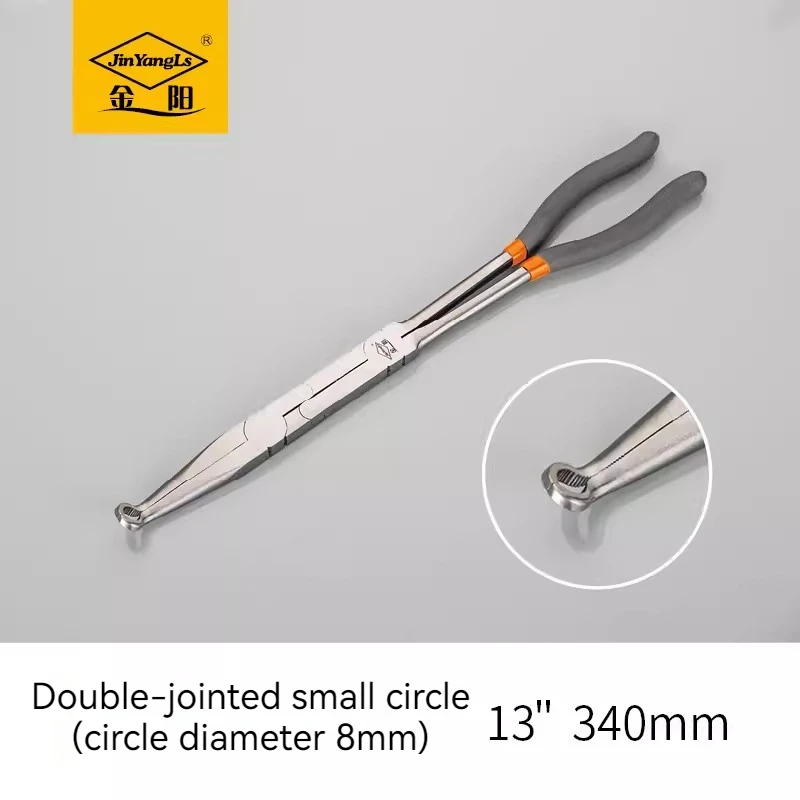 Long Fishing Pliers Straight 45 90 Degree O-Shape Bend Needle Nose Pliers  Plug Puller Multi-functional Mechanics Home Hand Tool