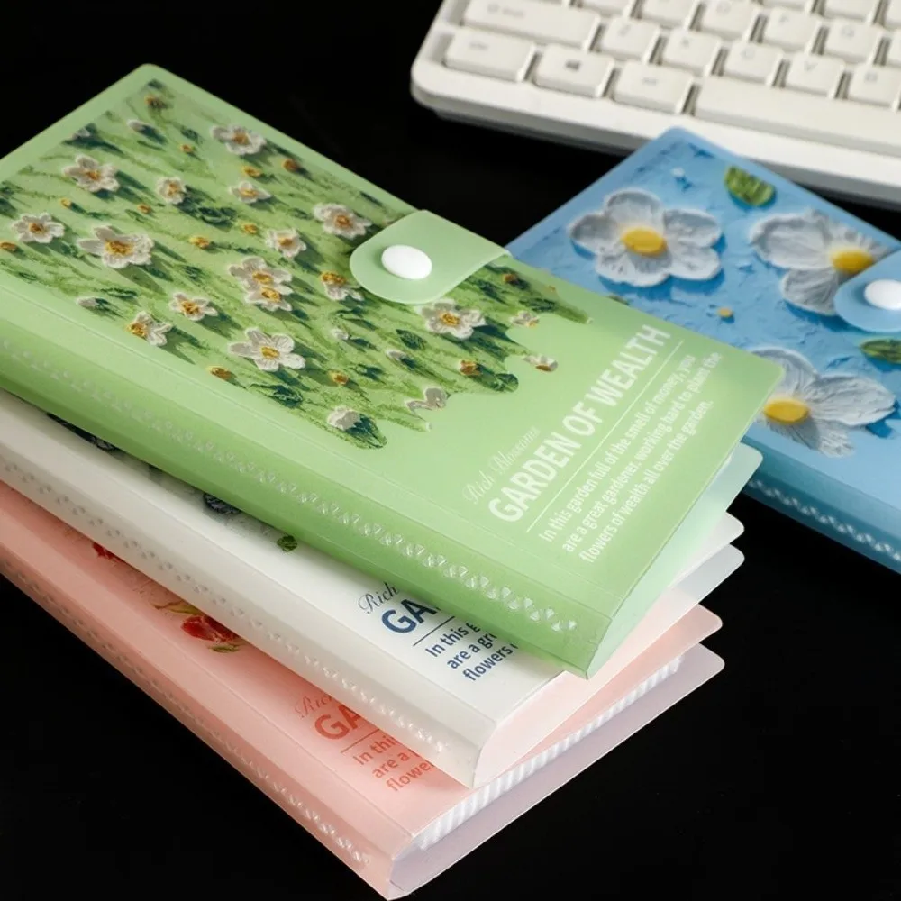 New 100 Envelopes Money Saving Binder PVC 3D Flower Pattern Budget Savings Book Reusable Budget Notebook Gift Giving