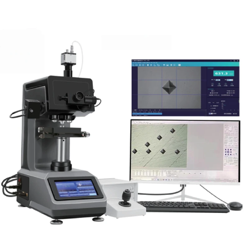 Automatic Microhardness Imaging Measuring Machine 1000A Turret Digital Display Electric Platform Hardness Test Report