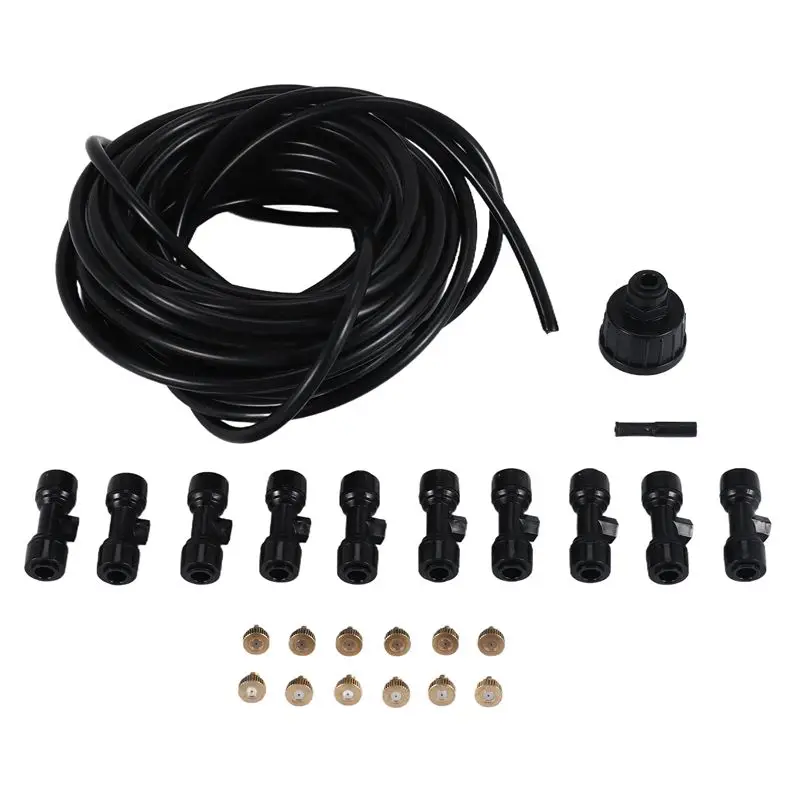 B50C 1/4 Inch Slip-Lock Misting Nozzles Kit Fog Nozzles For Patio Misting System Outdoor Cooling System Garden Water Mister