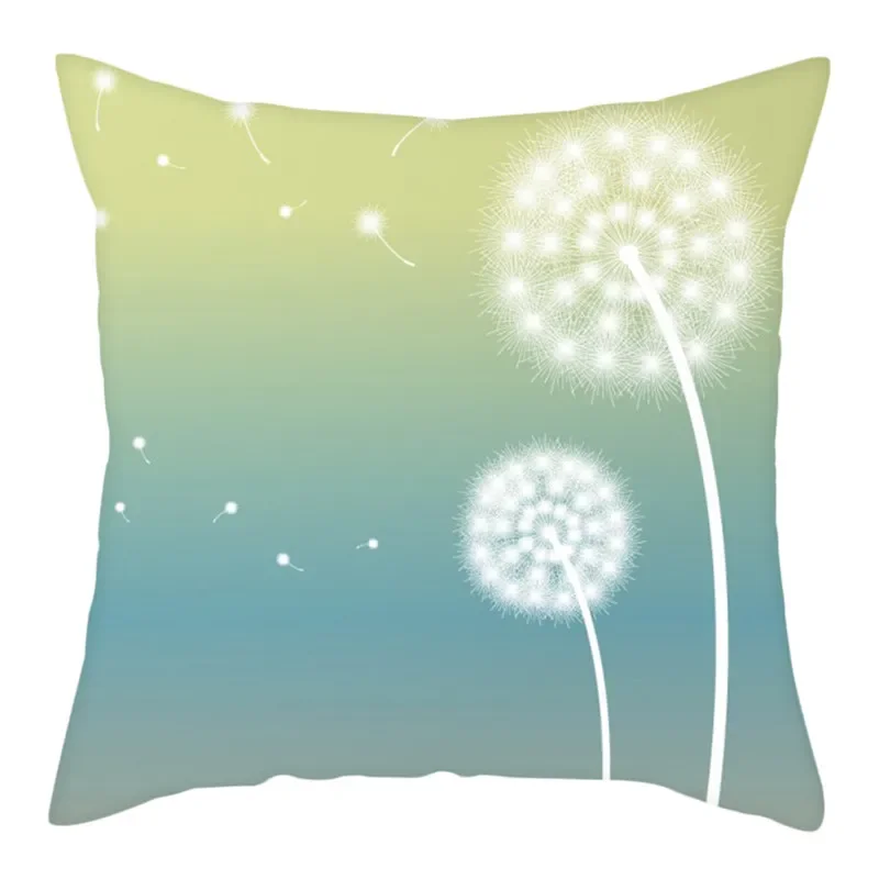 Dandelion Printed Cushion Covers Romance Pillows Cover Polyester Pillowcase for Home Sofa Decorative  covers decorative