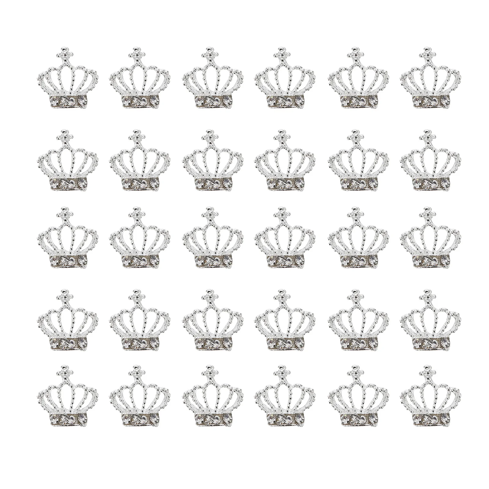 30 Stück Nail Art Kronen-Strasssteine, einzigartige Glitzer-Edelsteine, Nagel-Charms für kreative Maniküre, Salon, persönlicher Gebrauch, Kronen-Strasssteine