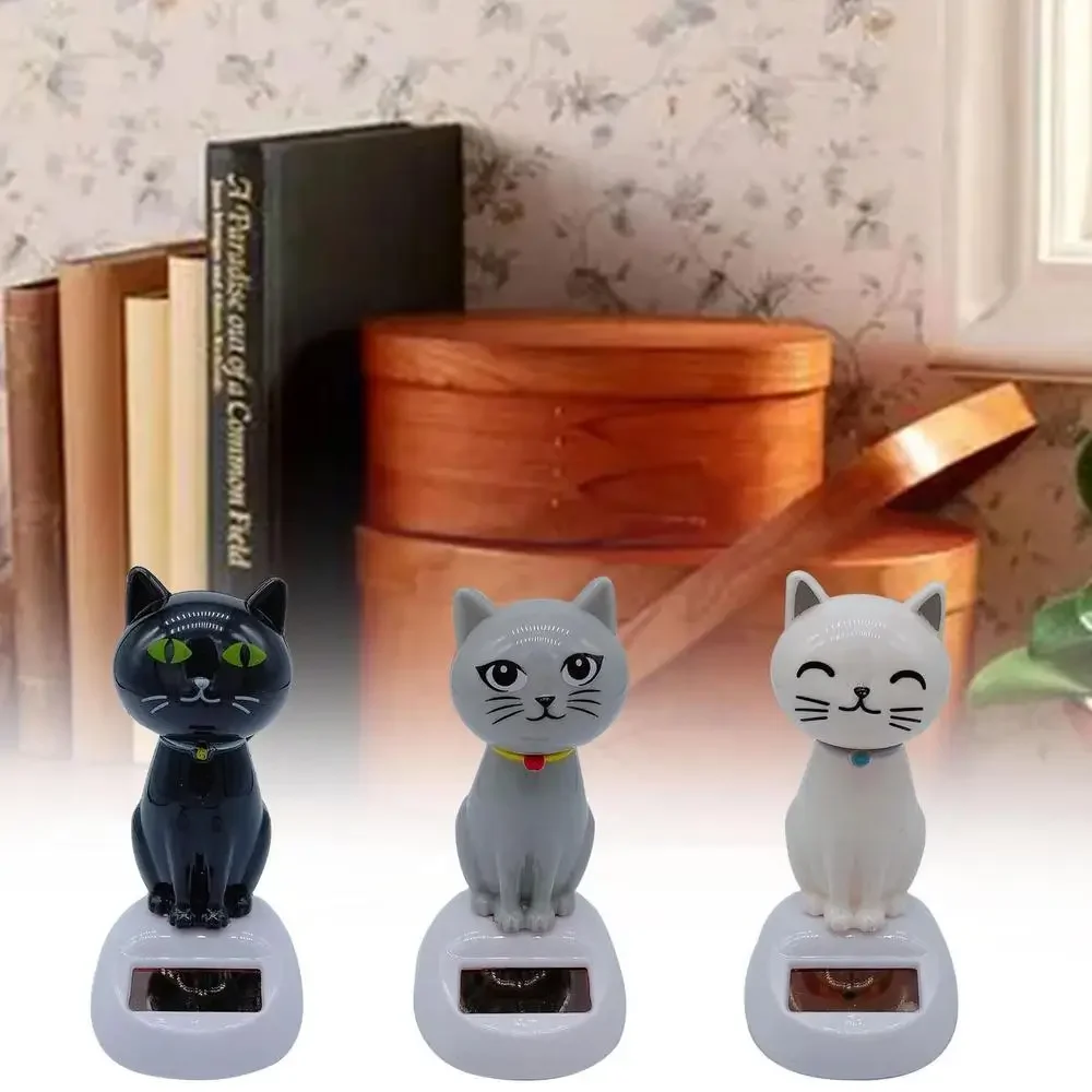 

Kawaii Cat Swinging Doll Model Decoration Home Accessories Interior Solar Powered Dancing Animal Home Interior Ornament