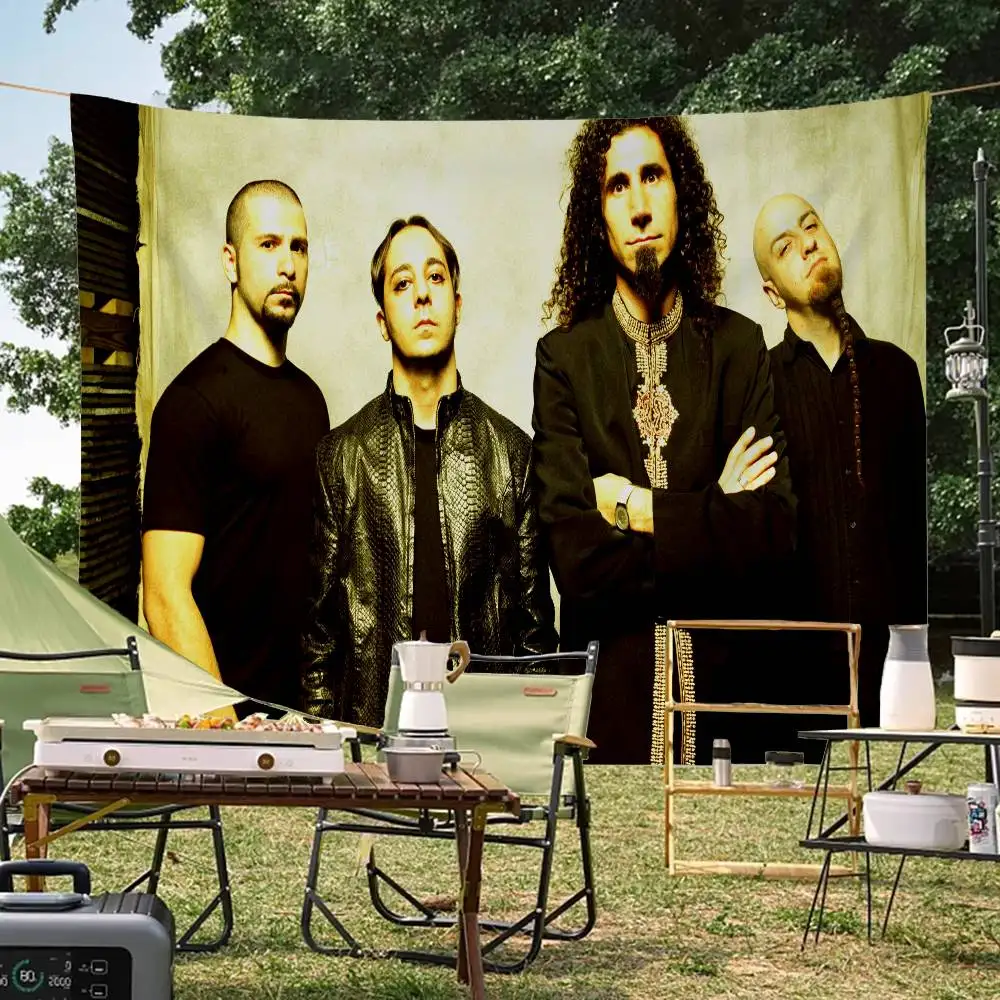 S-System O-of A D-Down Band Creative Pattern Hanging Flag Polyester Printed Banner Hand Pulled Flag