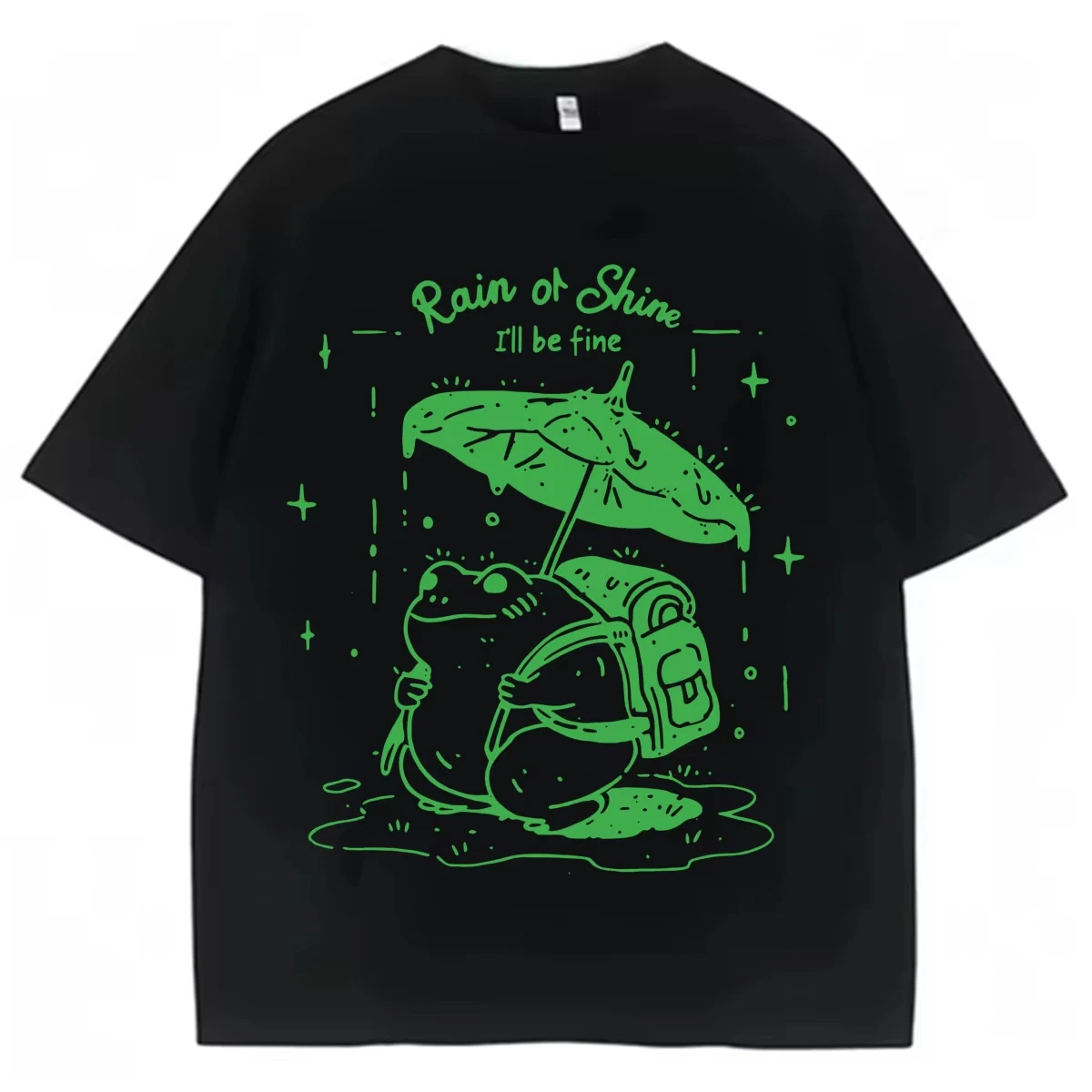 Funny Frog Meme T Shirt I Will Be Fine Graphic Men Women Summer Short Sleeve Tee Shrit Streetwear Harajuku Y2K Cozy Cotton Tops