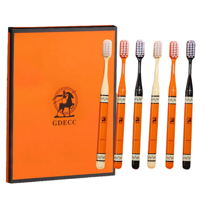 6pcs/box toothbrush set home oral cleaning care soft bristle cleaning teeth tools suitable for adults daily life use