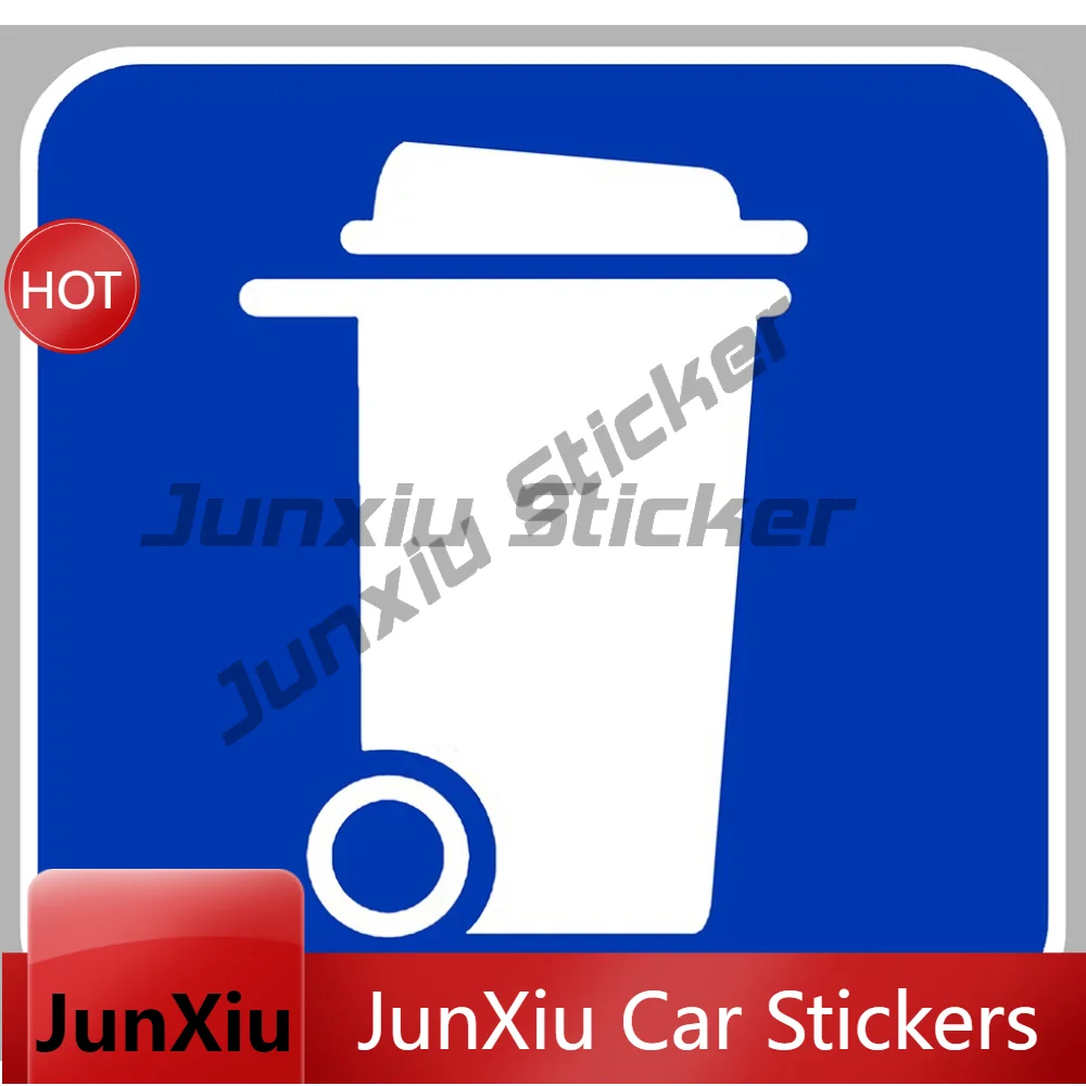 Local Poubelle Container Camping . Outdoor Vehicle Sticker Reflective Silver Vinyl For Travel Case Caravan Body Creative