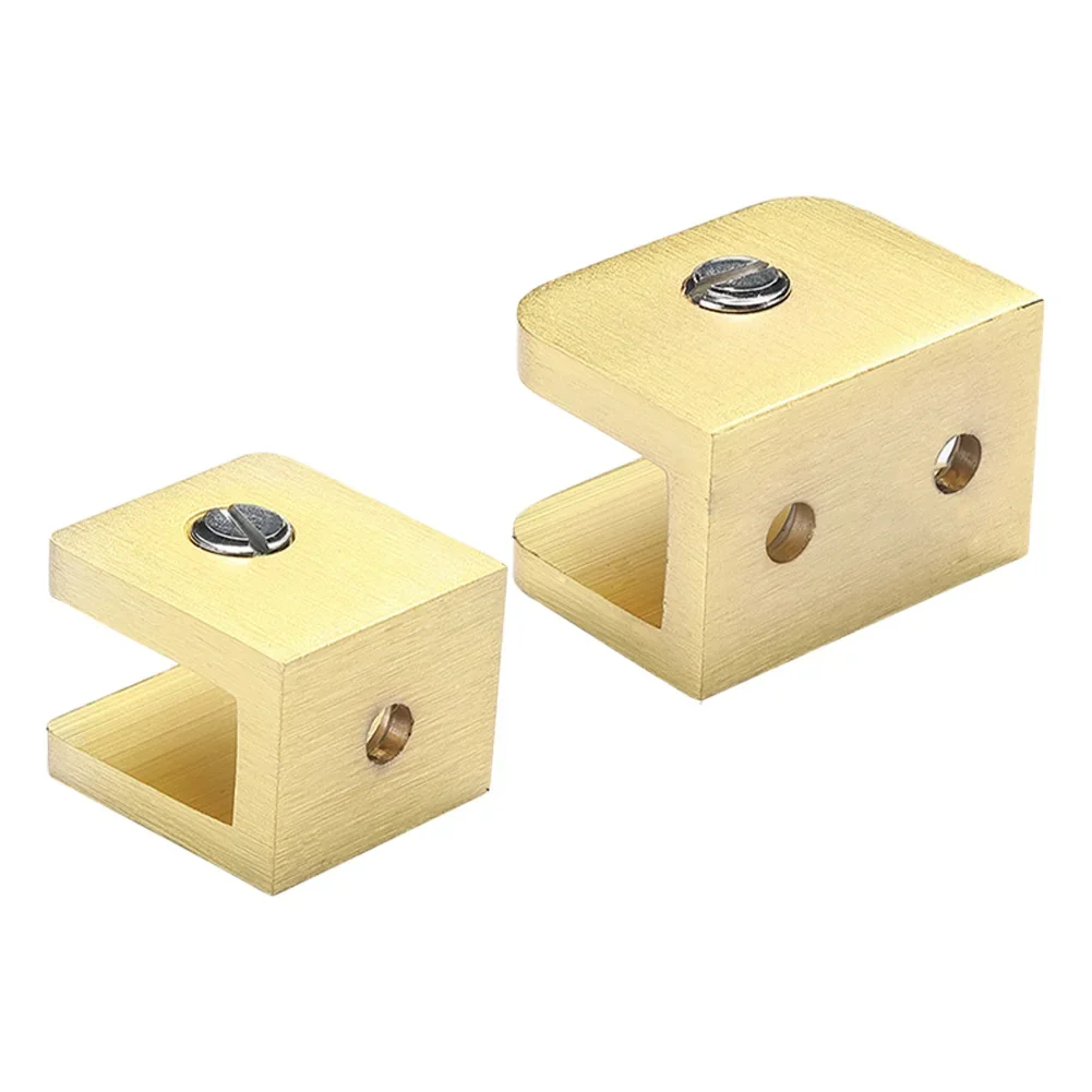 Supporto per clip in vetro Morsetto per mensola in vetro WC Armadietti per vino Staffa di supporto per stabilità a prova di umidità spazzolata fissa