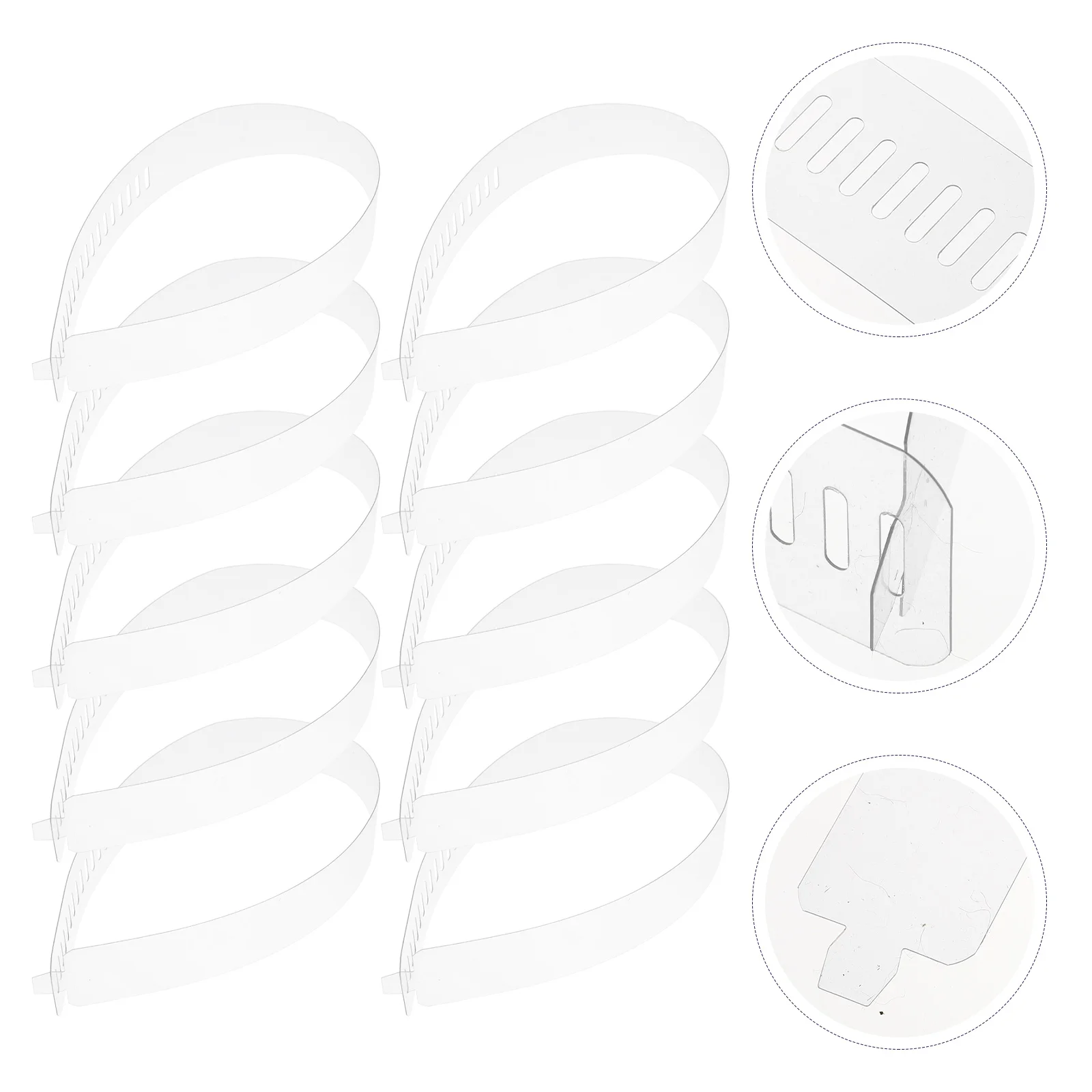 100 قطعة شرائط طوق القميص شرائط بلاستيكية شفافة لتثبيت طوق القميص أدوات إكسسوارات الملابس المتينة القابلة للتعديل #3