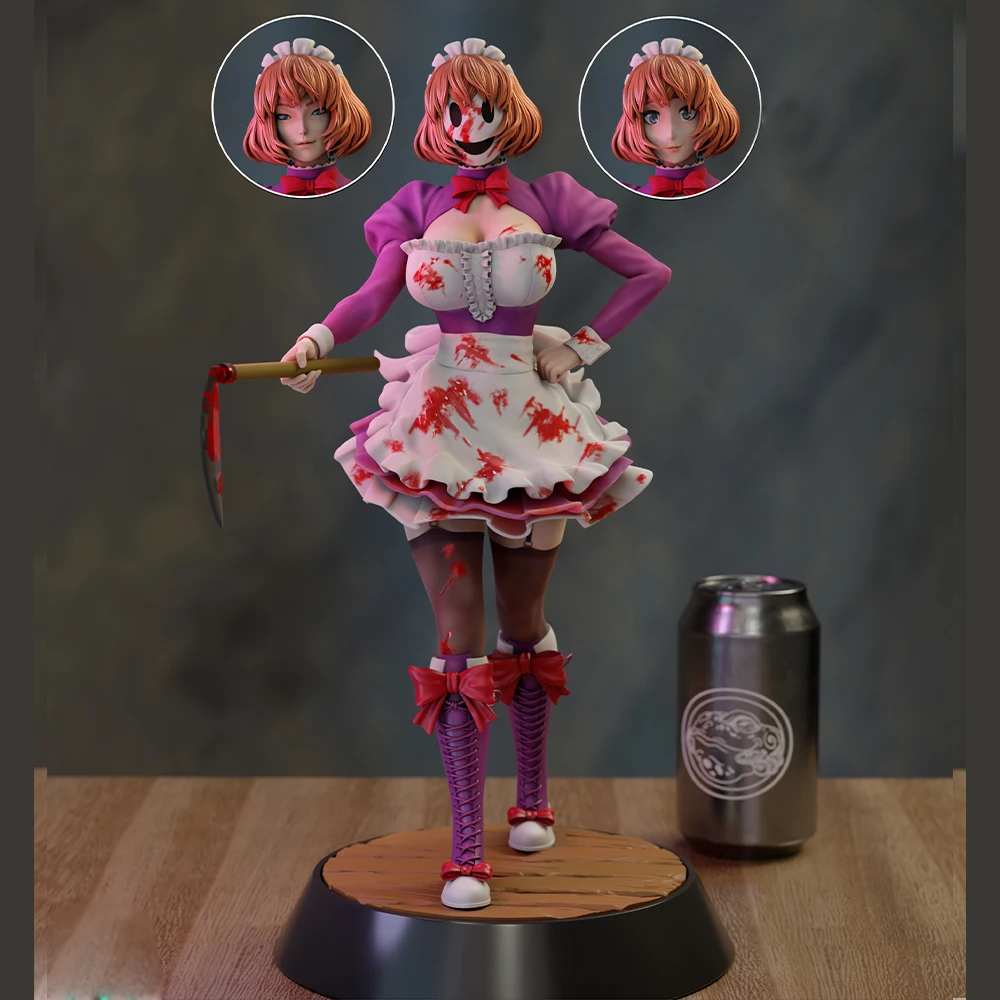 

1:24 Sexy Suspenders Maid 3d Printed Model Resin Unpainted Figure Model Kit Miniature Garage Gk Kits Unassembled Diy Toys