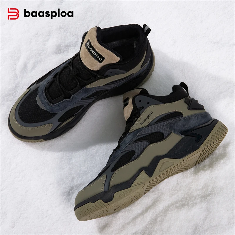 Inverno masculino tênis casuais de couro nova moda à prova dwaterproof água sapatos esportivos para homem conforto pelúcia quente masculino tênis antiderrapante ao ar livre