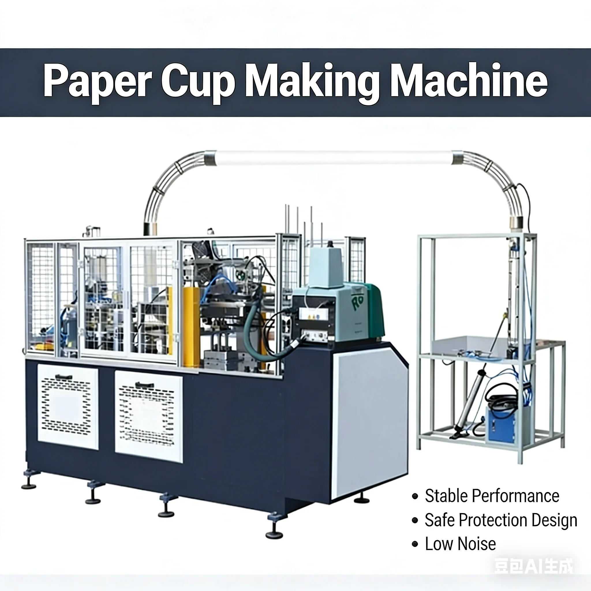 

Автоматическая машина для производства бумажных стаканов с индивидуальным дизайном для малого бизнеса, 80-110 шт./мин, 90-220 унций