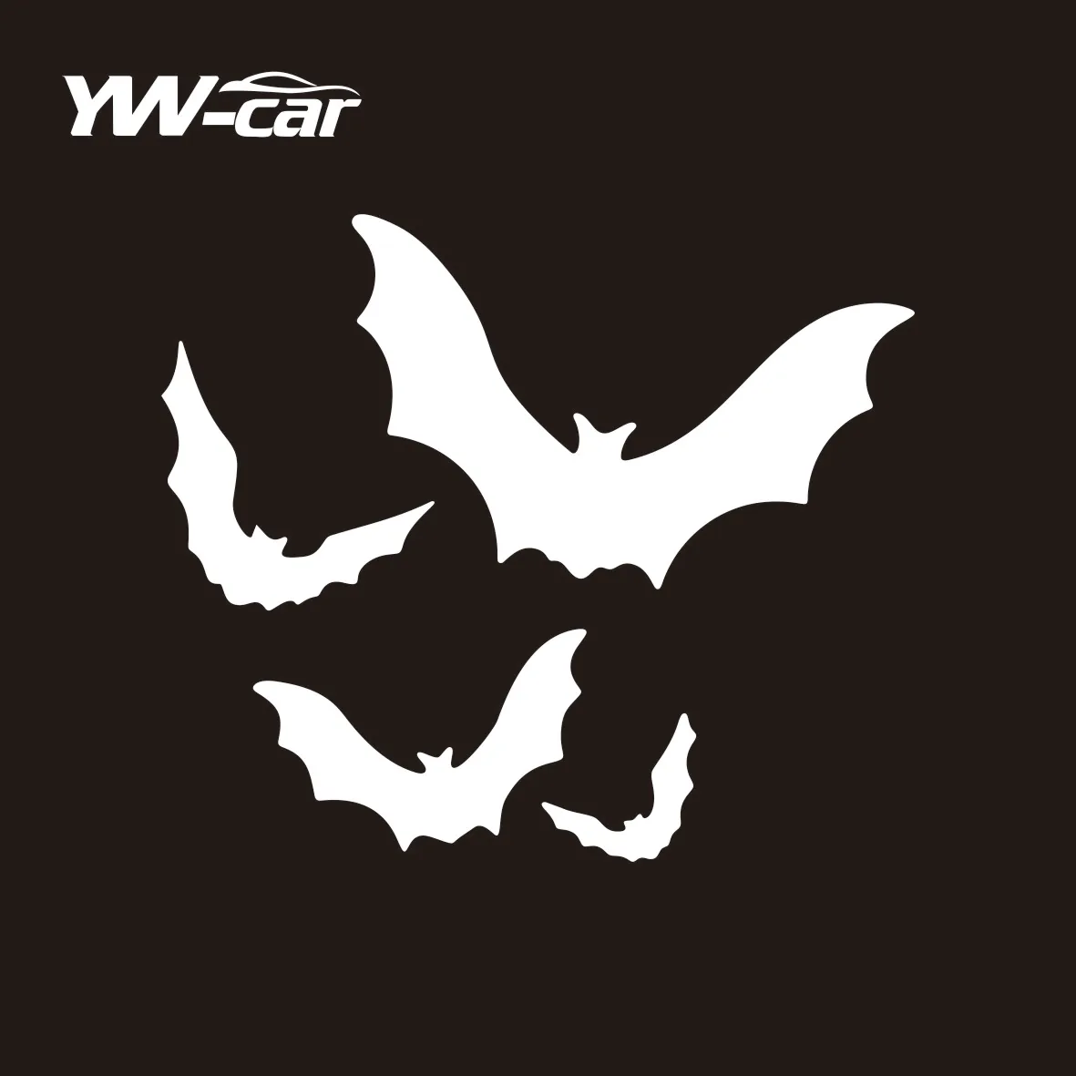 4 Stuks Schattige Gothic Bat Spookachtige Auto Sticker Sticker Sticker Voor Voorruit Voorruit Bumper Kap 4X4 Offroad Truck Vinyl Decor