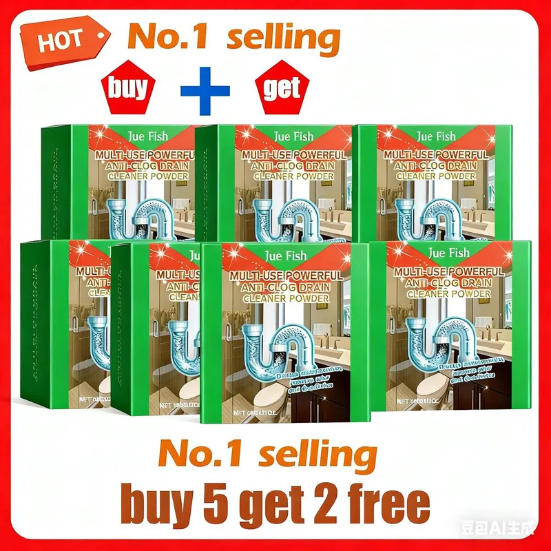 

7 PCS Home Plumbing Sink And Toilet Pipe Dredging Agent Sink Drain Powder Blockage Remover Deodorant Sewer Cleaner for Kitchen