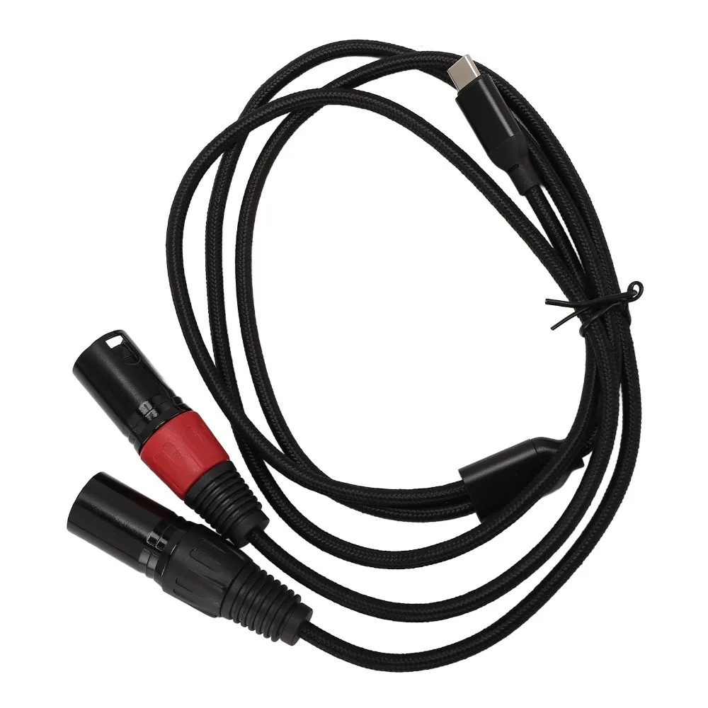 32Bit 384KHz Type C to XLR Sound Cable Stereo Audio Y-Splitter Cable Power Amplifier Cable USB C to XLR Cable