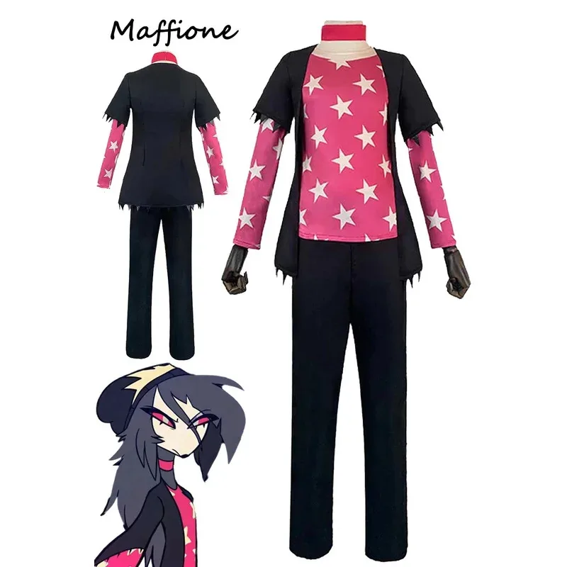 Octavia cosplay anime feminino papel traje dos desenhos animados helluva cosplay chefe outfits senhoras disfarce adulto menina halloween fantasia terno