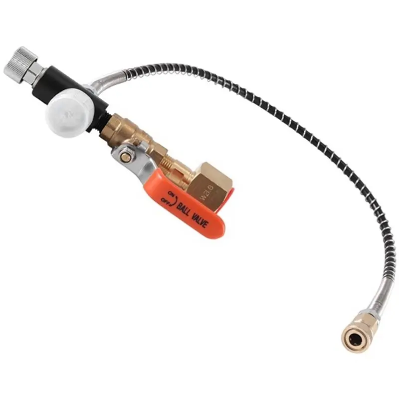 AB11-Connect To N2O Whipped Cream Cylinder Adapter M11x1 Threaded CO2 Refill Filling Converter Quick Connect Adapter CGA320