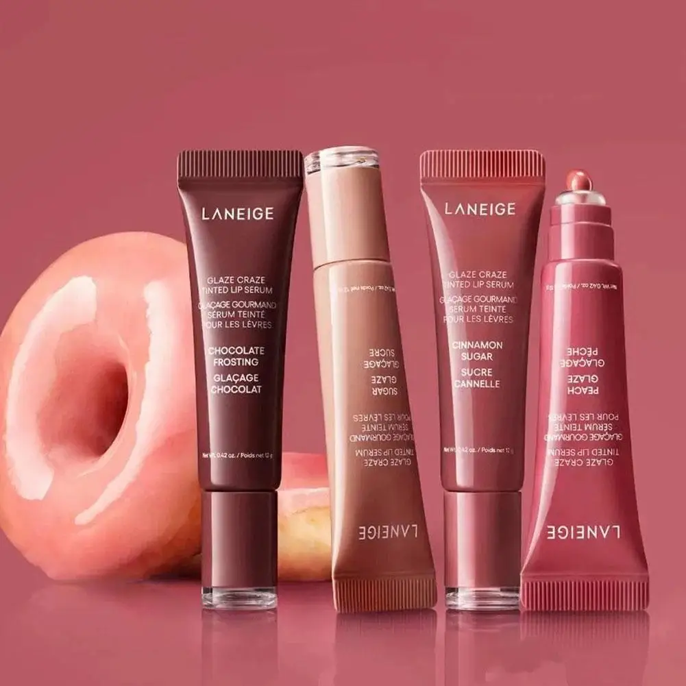 LANEIGE الشفاه العسل جوهر الشفاه دونات أحمر الشفاه الملون ترطيب زيت الشفاه الملون شفافة كامل الشفاه تينت بلسم الشفاه الملون