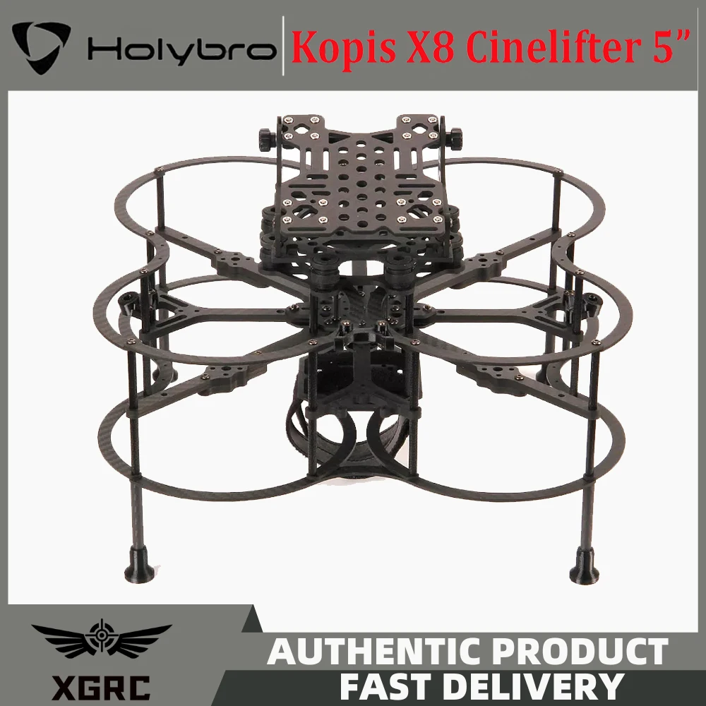 

Holybro Kopis X8 Cinelifter 5 inch Caged FPV Frame Kit ARF PNP With Kakute H7 Tekko32 ESC F60 Motor For Cinematic Pilots
