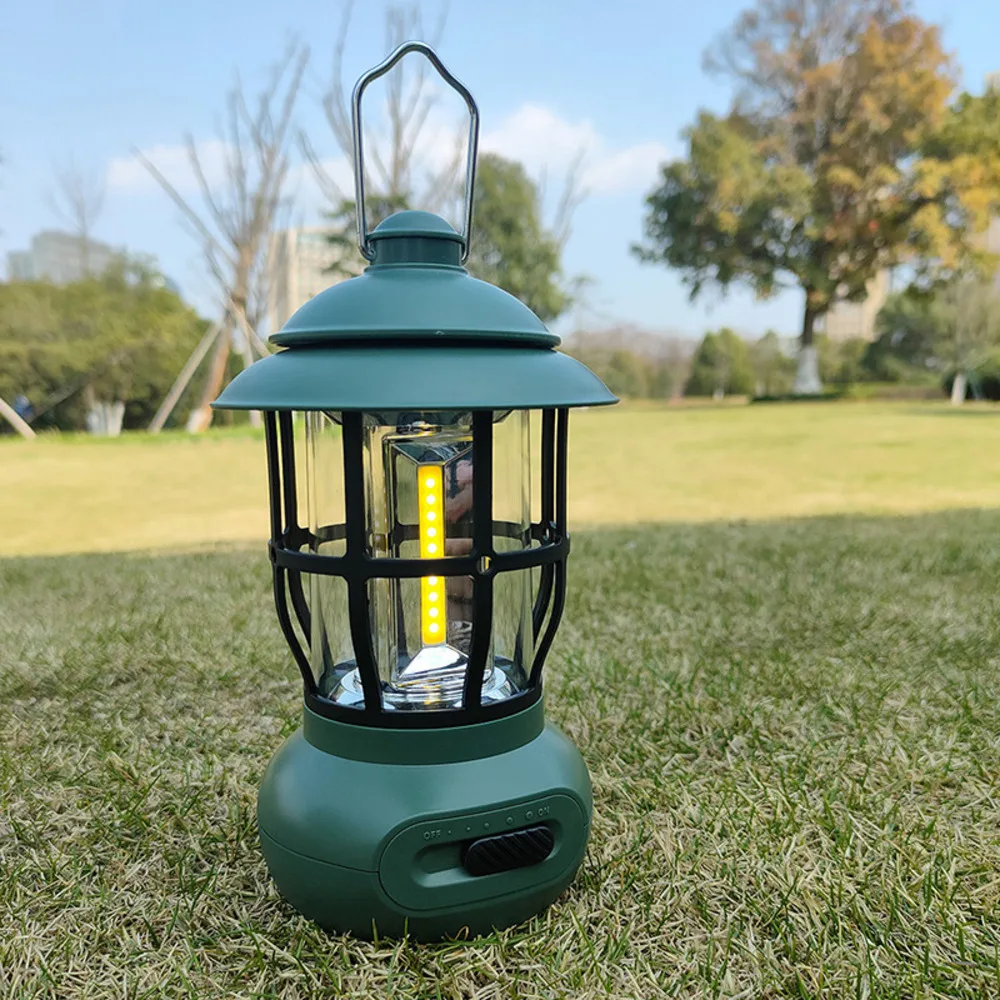 Illuminazione portatile per ricarica solare esterna, tenda con atmosfera a LED, luce da campeggio esterna, lanterna da campeggio_voghion.com