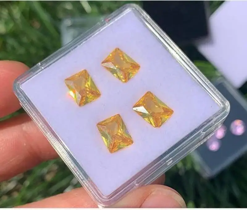 Protective Gemstone Diamond Jewellery Display Storage Transparent Box Glass Lid Case Earrings Gem Stone Holder Organizer 20Pcs