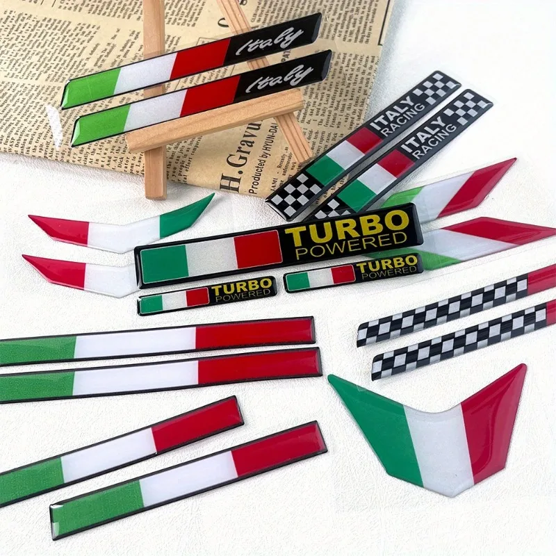 3D Metal Car Sticker Italy Flag Emblem Badge Decals for TOYOTA HYUNDAI Ford  KIA VW BMW AUDI Car Decal Stickers